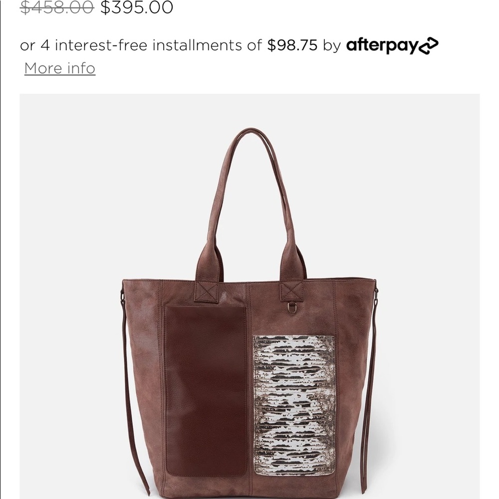 HOBO Brown Leather Patchwork Hobo Tote